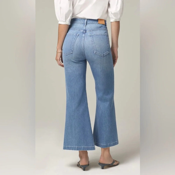 Citizens Of Humanity Cassie Front Yoke Bell Flare Jeans Light Indigo Vintage 23 - Picture 4 of 10